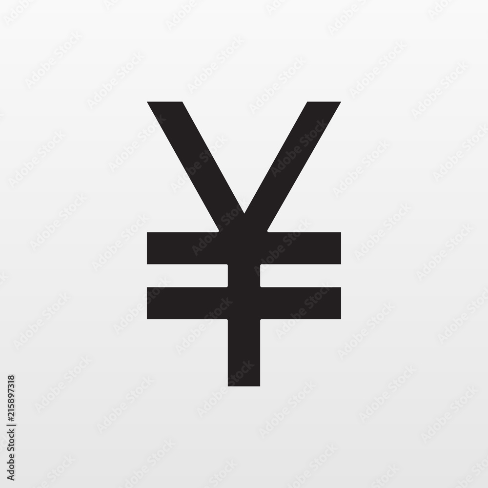 Gray Yen money icon isolated on background. Modern Gray Yen money icon isolated on background. Modern