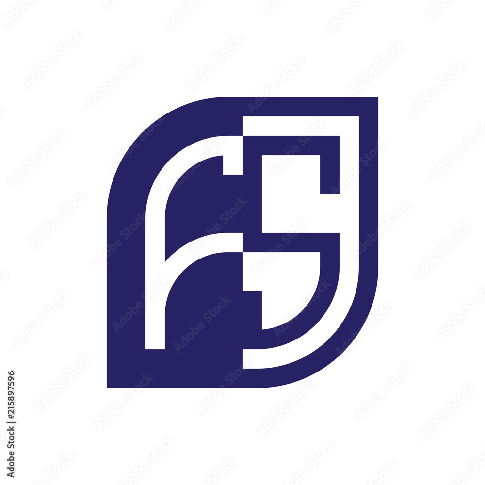FS initial letter emblem logo negative space FS initial letter emblem logo negative space