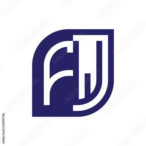 FW initial letter emblem logo negative space