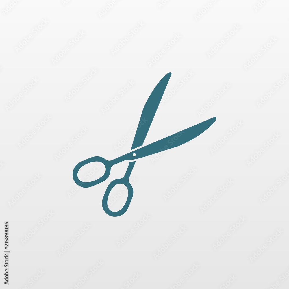 Blue Scissors icon vector isolated. Logo illustration Blue Scissors icon vector isolated. Logo illustration