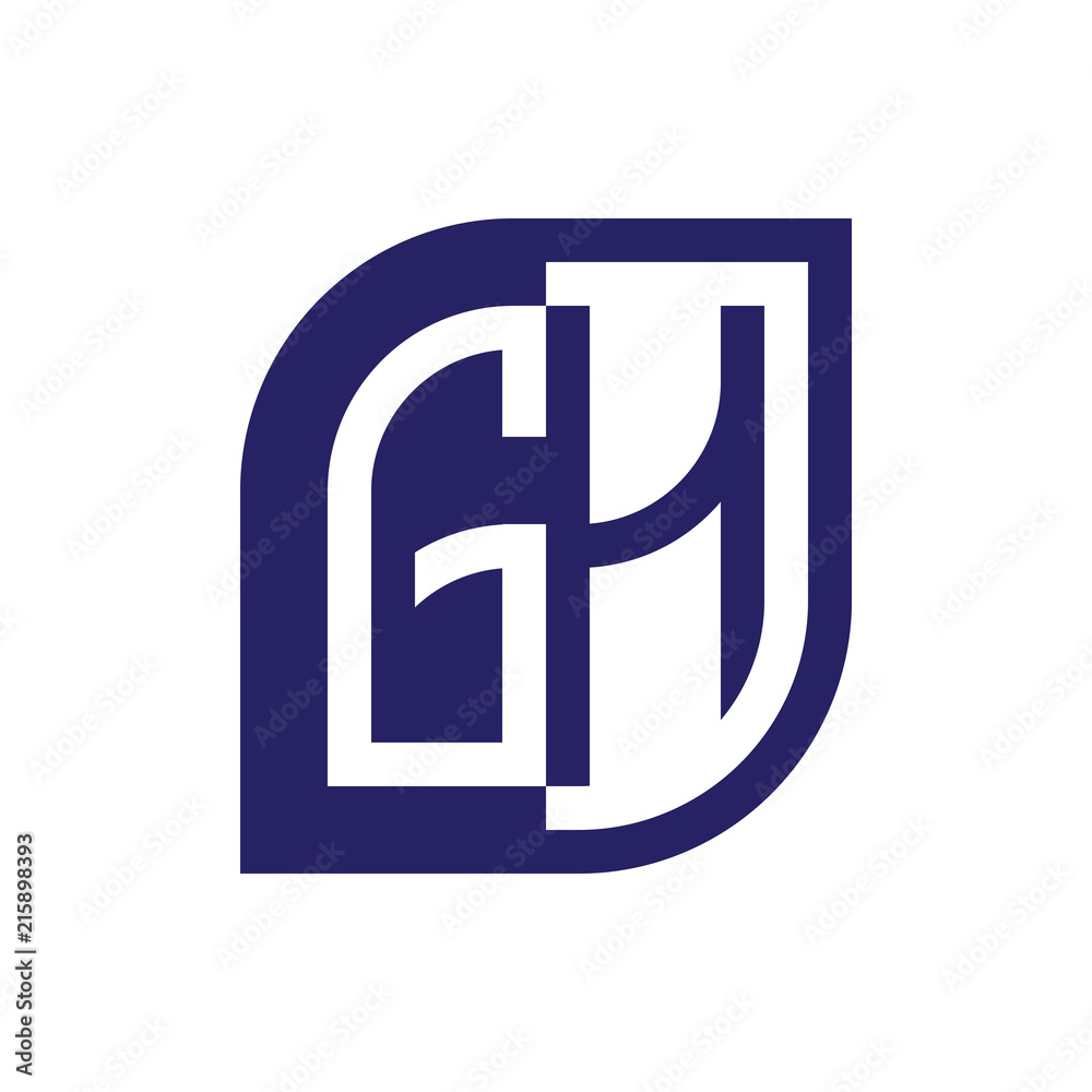 GH initial letter emblem logo negative space GH initial letter emblem logo negative space