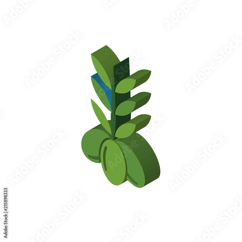 olive isometric right top view 3D icon