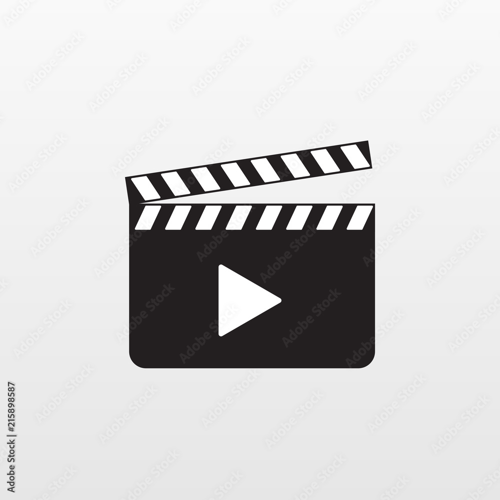 Camera action icon isolated. Movie clap vector. Modern flat pictogram, business, marketing, internet