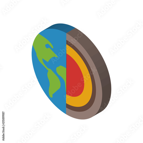 Geology isometric right top view 3D icon