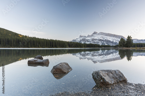 Beautiful lake in the mountains photo