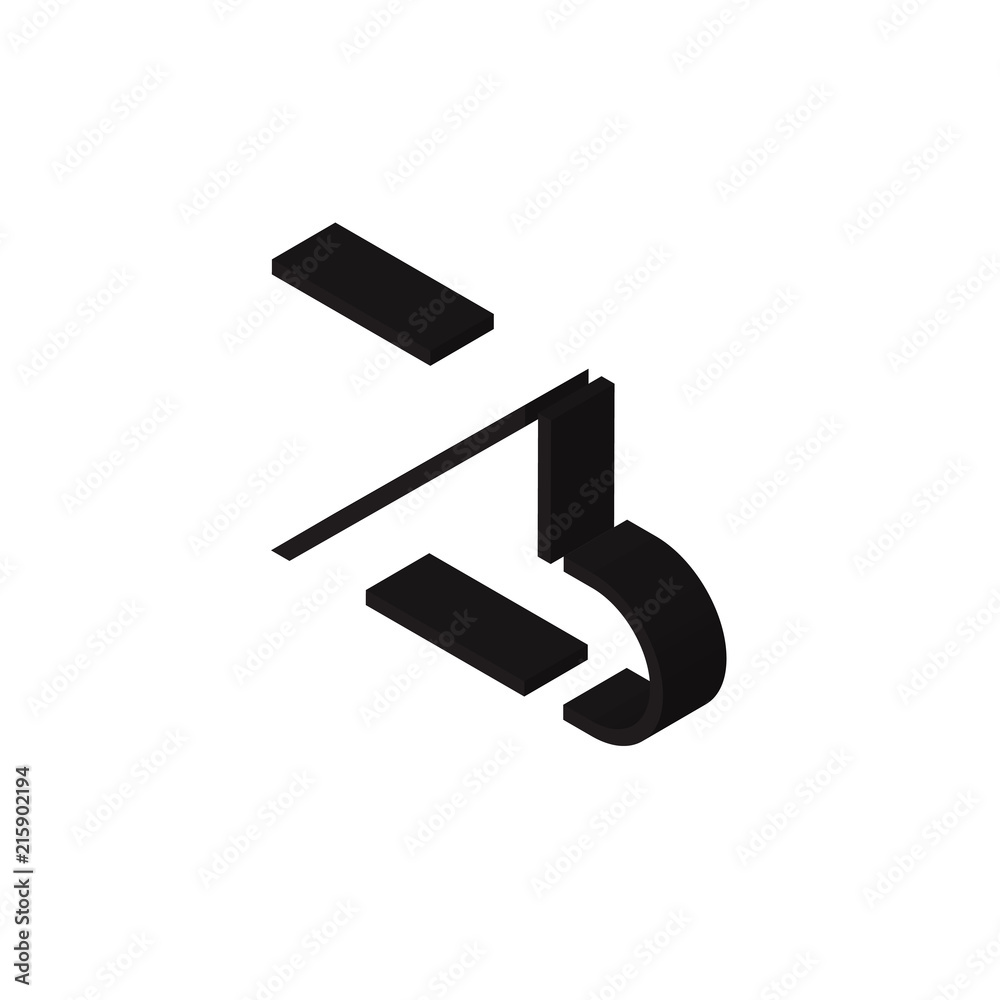 BZ,ZB isometric right top view 3D icon BZ,ZB isometric right top view 3D icon