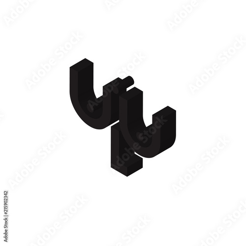 aLa isometric right top view 3D icon © Pro Vector Stock