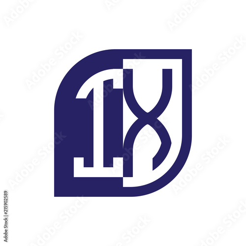 IX initial letter emblem logo negative space