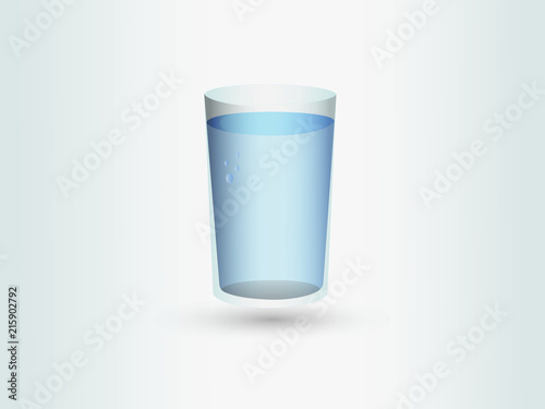 A full glass of water or soft drinks for business vector illustration