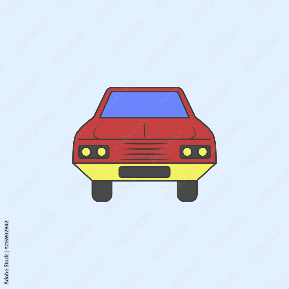 car front field outline icon. Element of monster trucks show icon for mobile concept and web apps. Field outline car front icon can be used for web and mobile