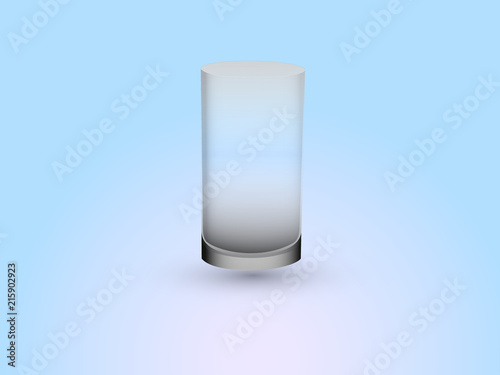 An empty glass for drinking water and soft drinks vector illustration