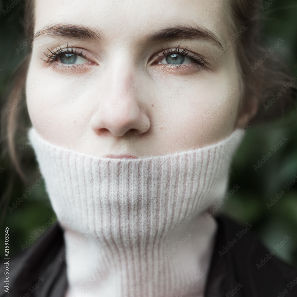 art portrait of a beautiful young girl close-up art portrait of a beautiful young girl close-up