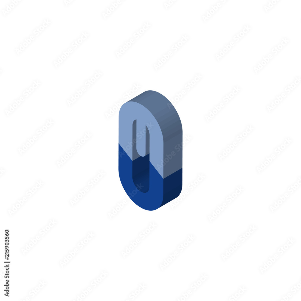 MU or UM isometric right top view 3D icon MU or UM isometric right top view 3D icon