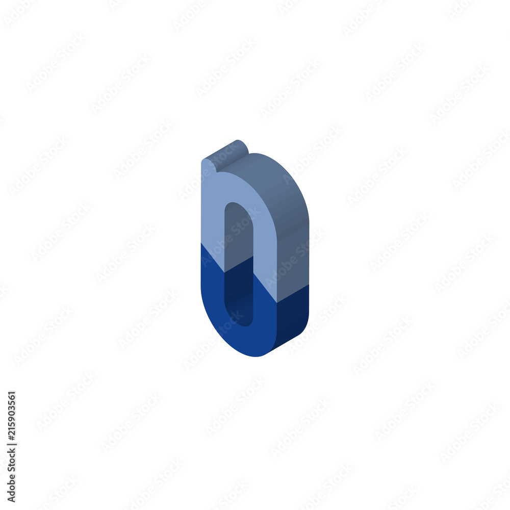 NU or UN isometric right top view 3D icon NU or UN isometric right top view 3D icon