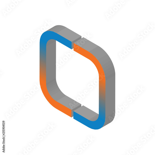 new instagram isometric right top view 3D icon