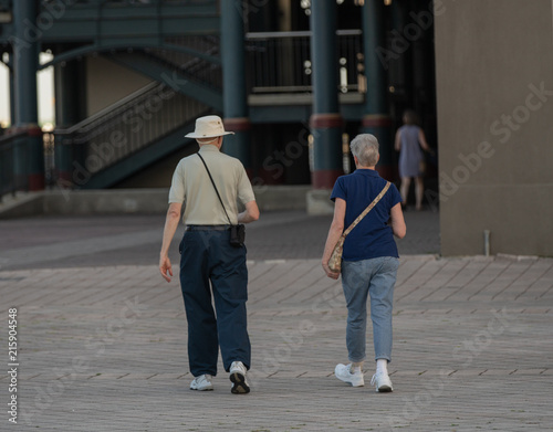 unknown senior couple get to travel in retirement