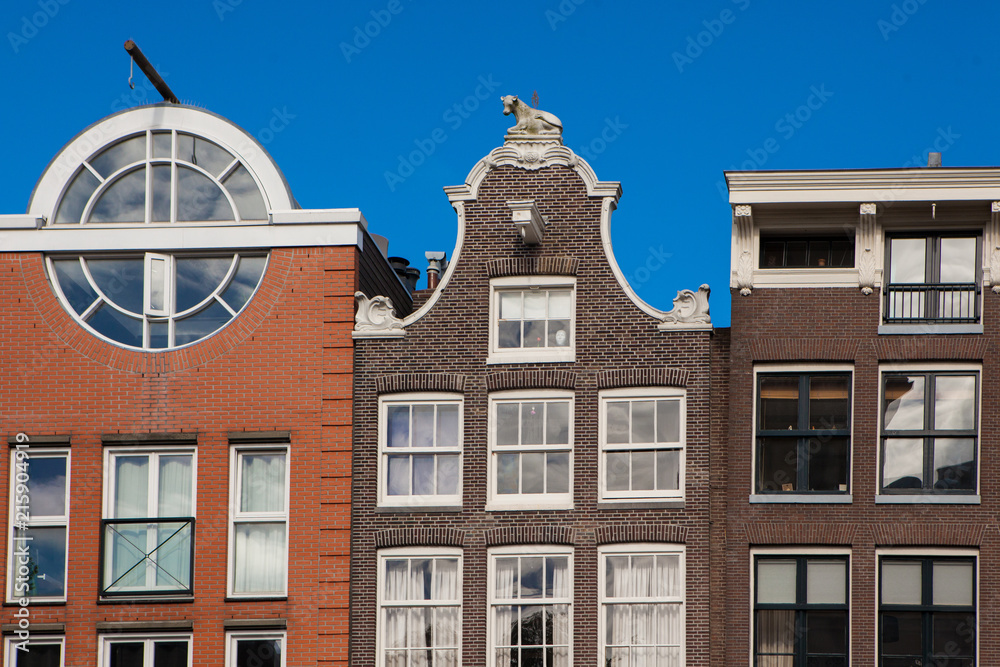 Fototapeta premium Old houses in Amsterdam