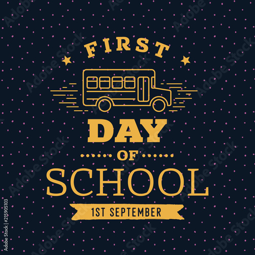 Back to school typographic labels set.