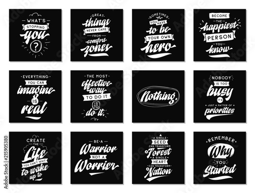 Set of cards with quotes.