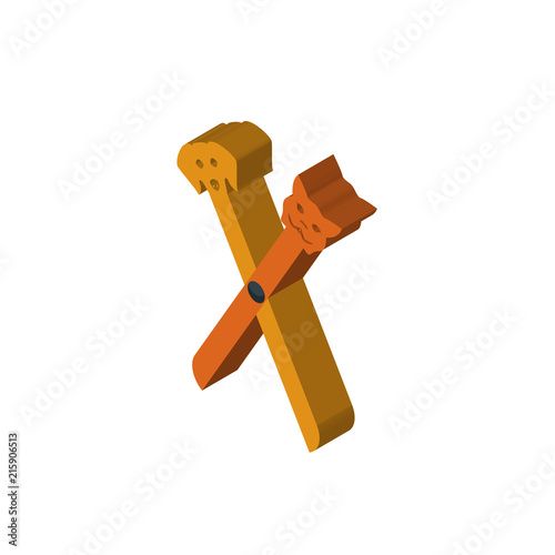 pet groomer isometric right top view 3D icon