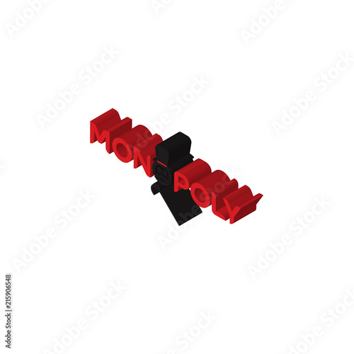 monopoly isometric right top view 3D icon photo