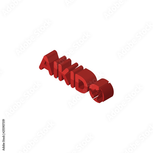 aikido isometric right top view 3D icon