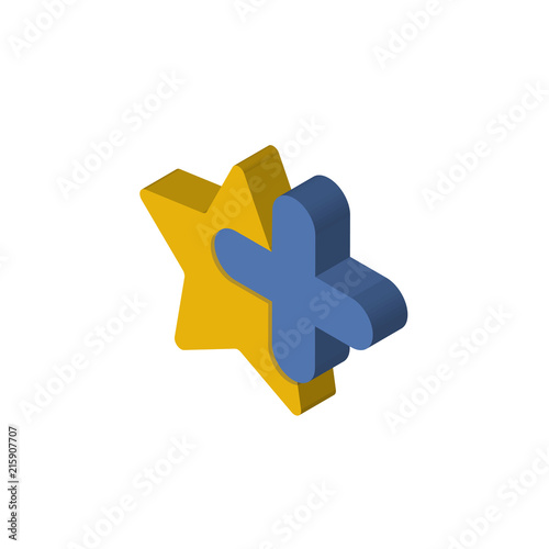 star plus isometric right top view 3D icon