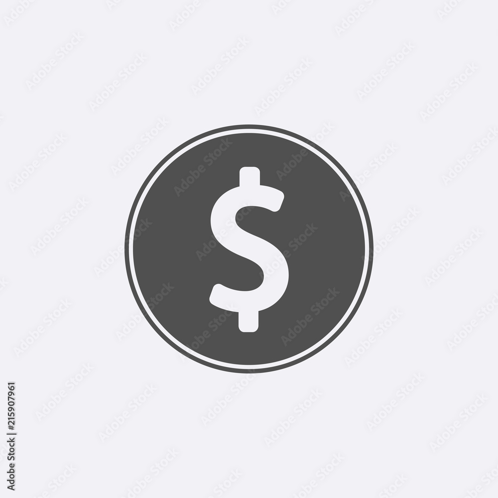 Money icon. Gray dollar cash isolated on background. Modern simple flat sign. Flat dolar symboll for Money icon. Gray dollar cash isolated on background. Modern simple flat sign. Flat dolar symboll for