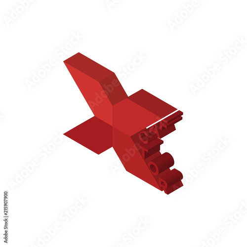 xfactor isometric right top view 3D icon photo