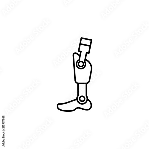 leg prosthesis icon. Element of intelligence icon for mobile concept and web apps. Thin line leg prosthesis icon can be used for web and mobile