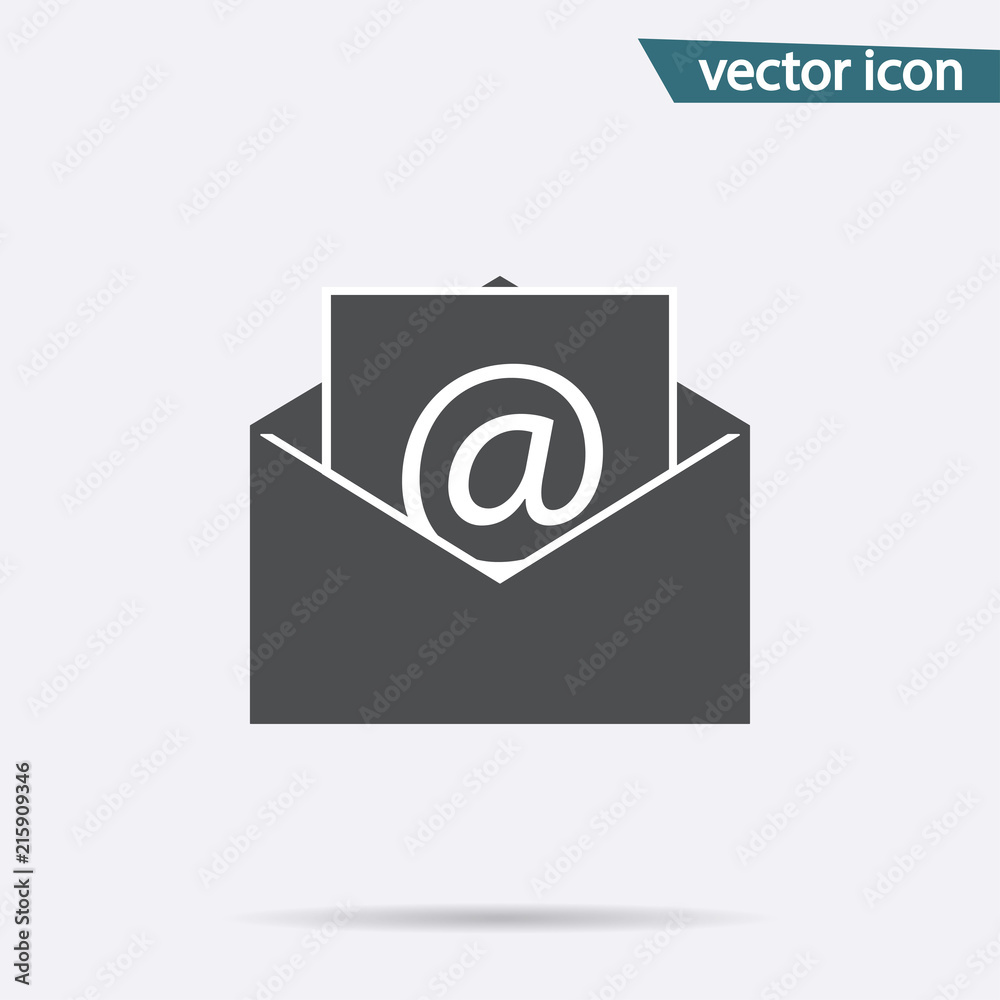 Gray mail icon isolated on background. Modern flat pictogram, business, marketing, internet concept. Gray mail icon isolated on background. Modern flat pictogram, business, marketing, internet concept.