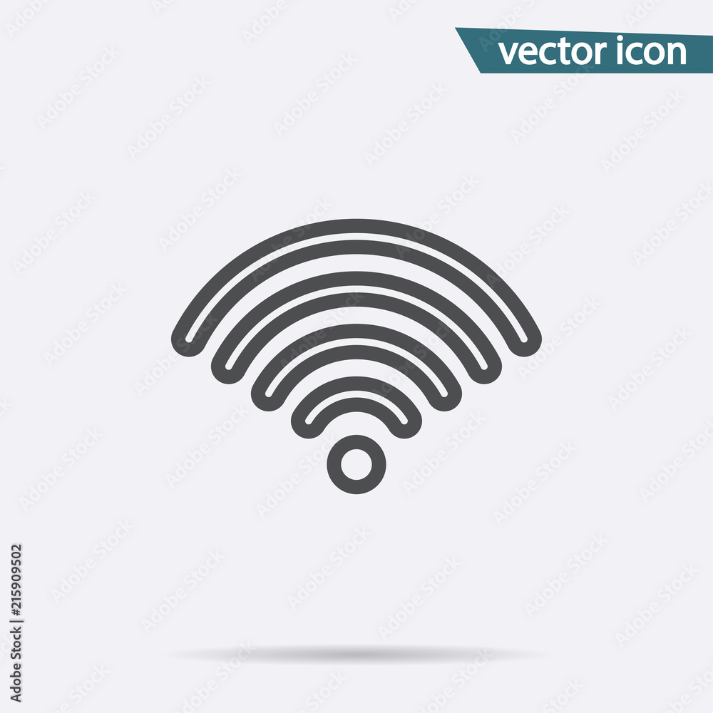 Outline Wifi icon vector. Flat wireless symbol isolated on white background. Trendy internet concept Outline Wifi icon vector. Flat wireless symbol isolated on white background. Trendy internet concept