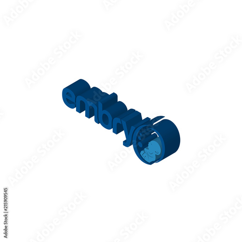 embryo isometric right top view 3D icon