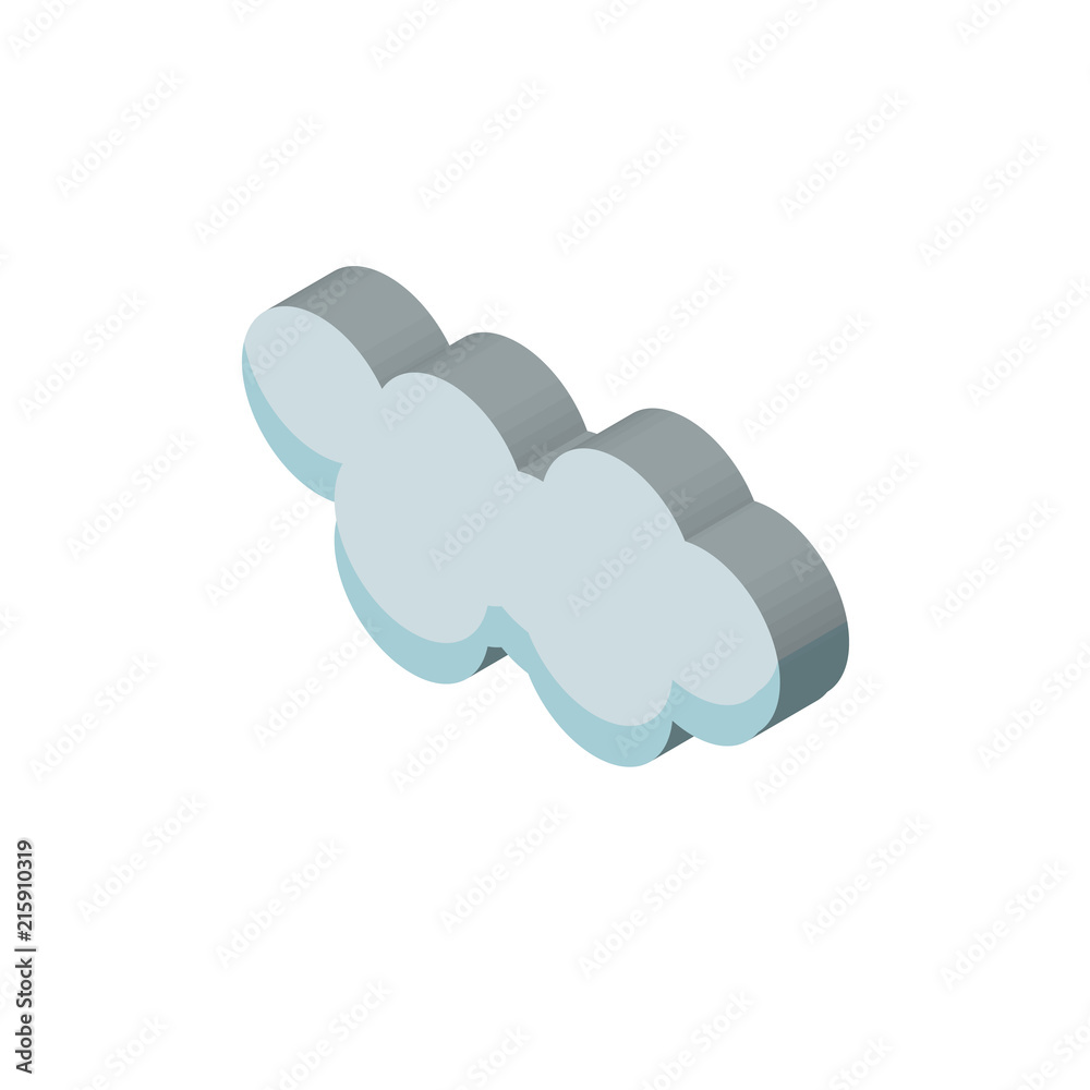 cloude isometric right top view 3D icon cloude isometric right top view 3D icon