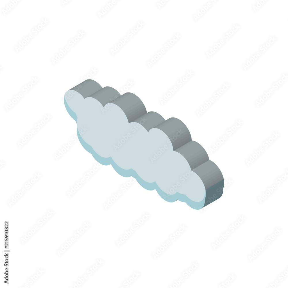 cloude isometric right top view 3D icon cloude isometric right top view 3D icon