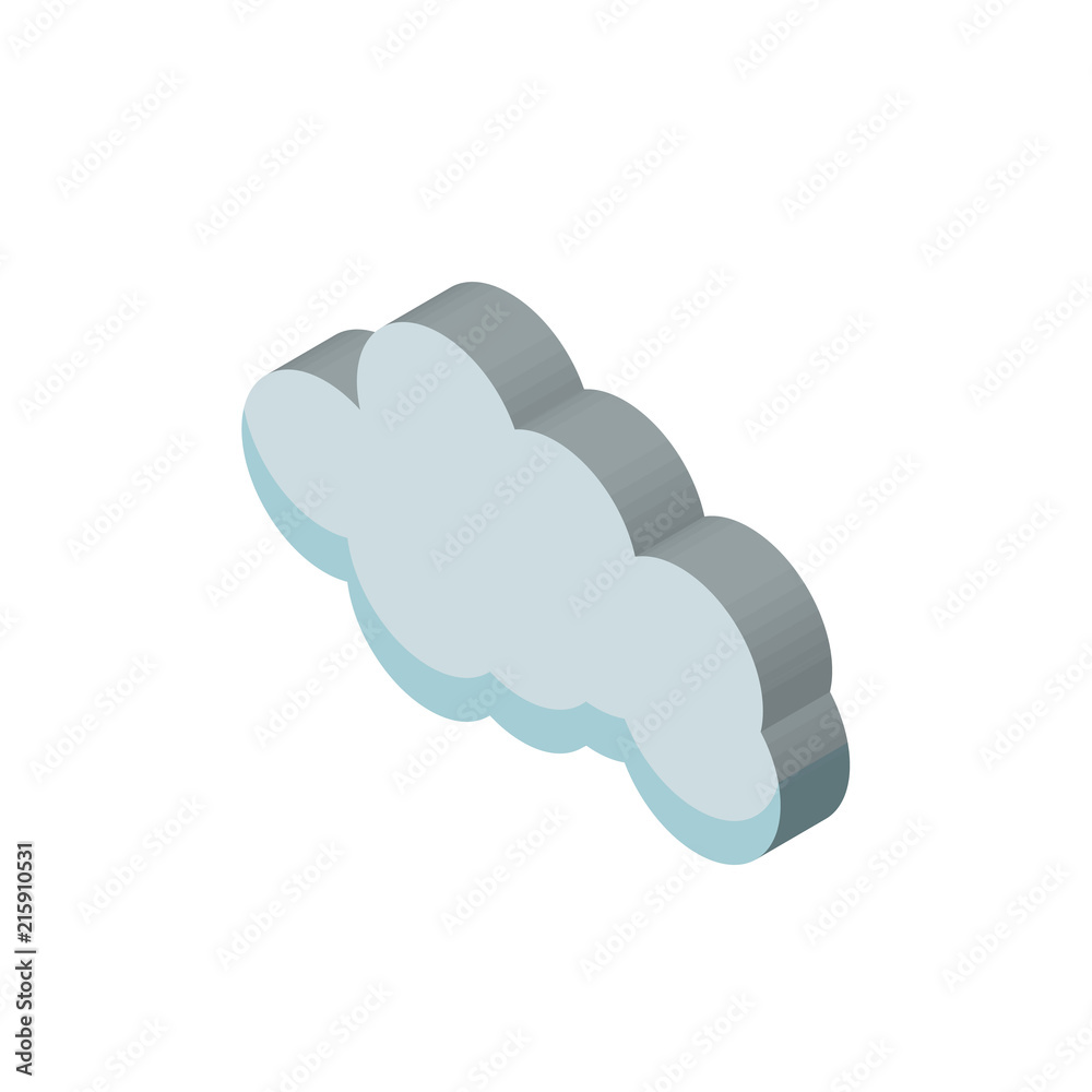 cloude isometric right top view 3D icon cloude isometric right top view 3D icon