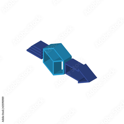 dispatch isometric right top view 3D icon
