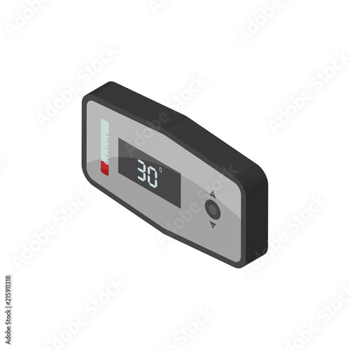 thermostat isometric right top view 3D icon