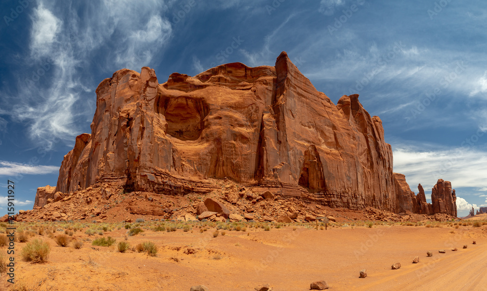 Fototapeta premium Monument Valley Desert Navajo Reservation Rocks and Native Indian Tribal Park