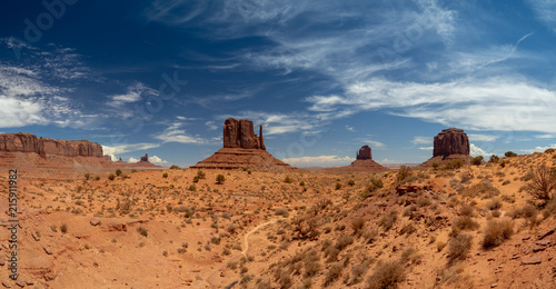 Monument Valley Desert Navajo Reservation Rocks and Native Indian Tribal Park