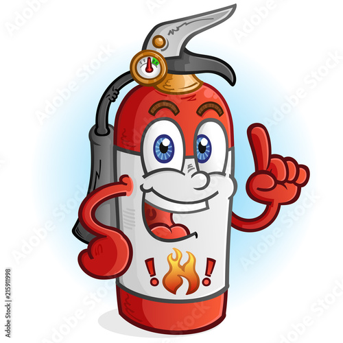 Fire Extinguisher Cartoon Character