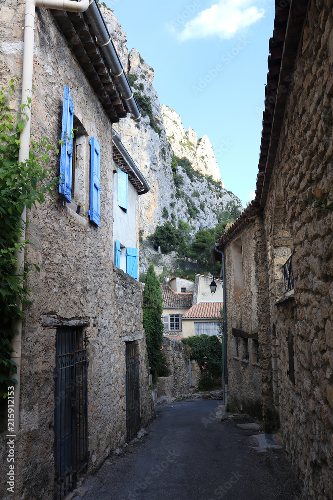 Moustiers-Sainte-Marie, a small Village in the mountains in Frech Provence