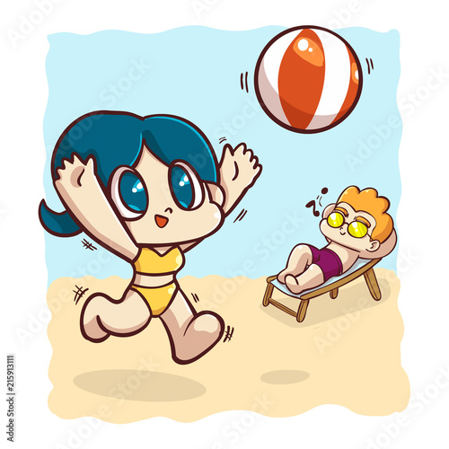 Volleyball on the beach
