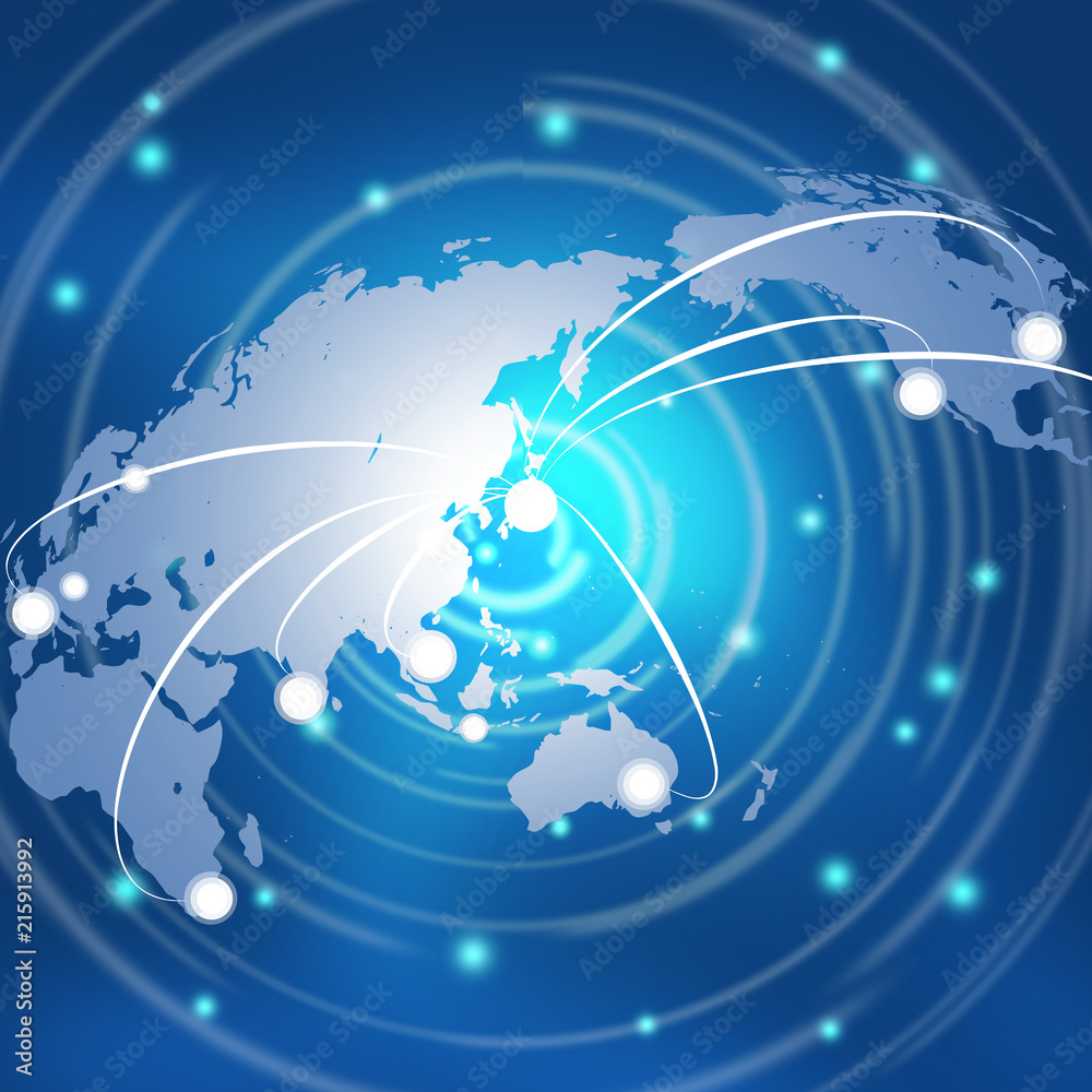 ビジネス背景 ビジネス グローバル 世界地図 日本地図 ビジネスマン Stock Illustration Adobe Stock