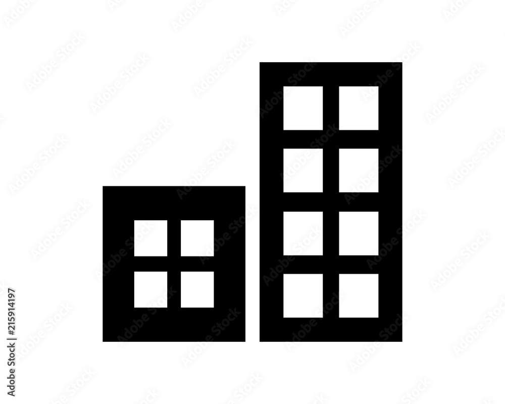 building silhouette tower skyscraper cityscape skyline image vector icon logo