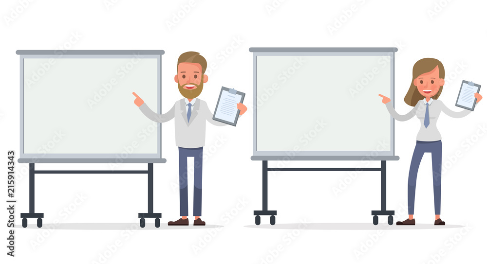 Set of Businessman and Businesswoman character vector design. Presentation in various action with emotions and working. no10 Set of Businessman and Businesswoman character vector design. Presentation in various action with emotions and working. no10