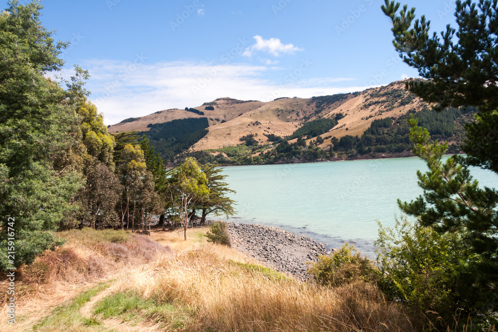 Pigeon Bay. Akaroa. South Island, New Zealand Pigeon Bay. Akaroa. South Island, New Zealand
