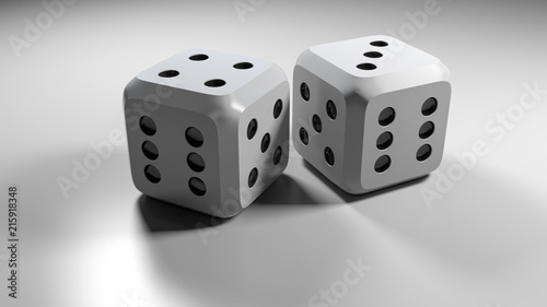3d isolated game dices