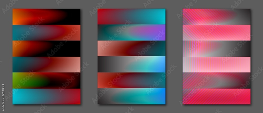 Fototapeta premium Minimal Vector covers design. Cool halftone gradients. Future Poster template. Size A4, EPS10.