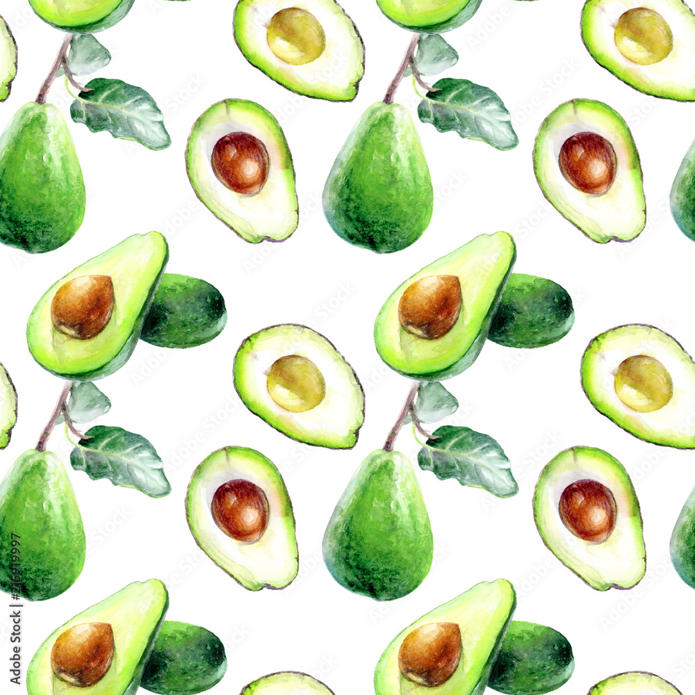 Avocado seamless pattern. Avocado seamless pattern.